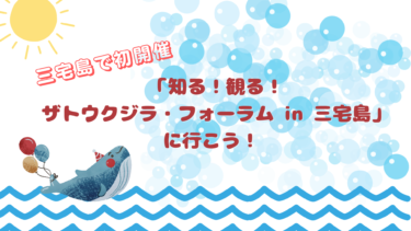三宅島で初開催「知る！観る！ザトウクジラ・フォーラム in 三宅島」に行こう！